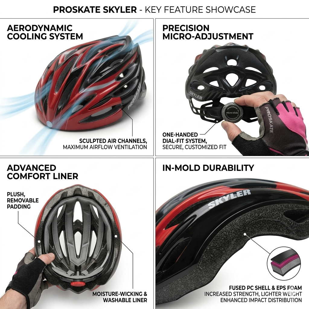 PROSKATE SKYLER Kids Speed Skate Helmet (Age 8-12)