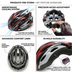 PROSKATE FIRE STORM SPEED SKATE HELMET