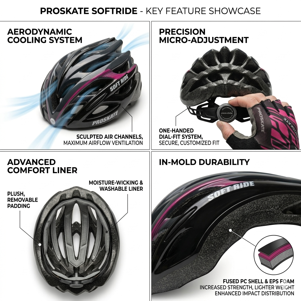 PROSKATE SOFTRIDE SPEED SKATE HELMET