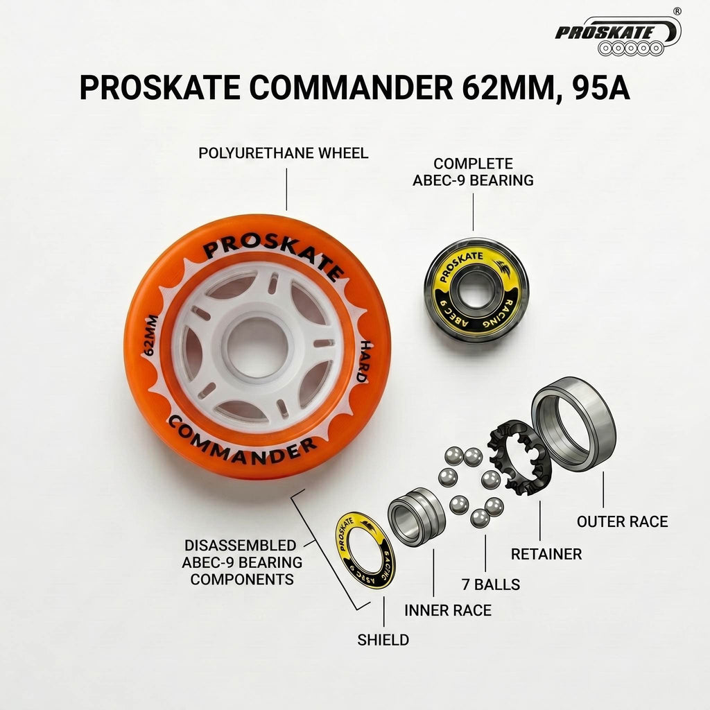 PROSKATE COMMANDER QUAD RINK SKATE