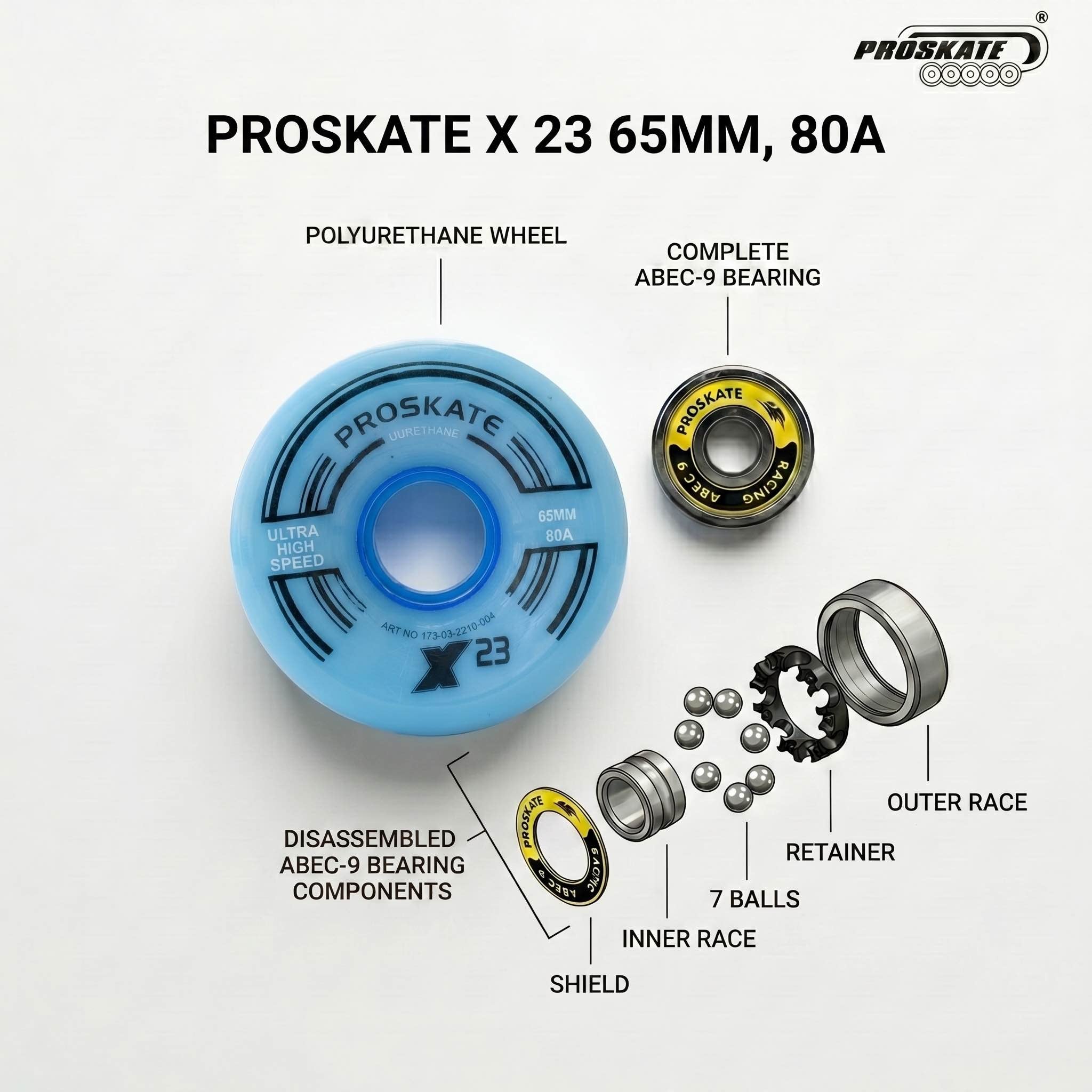 PROSKATE X 23 QUAD ROAD SKATE