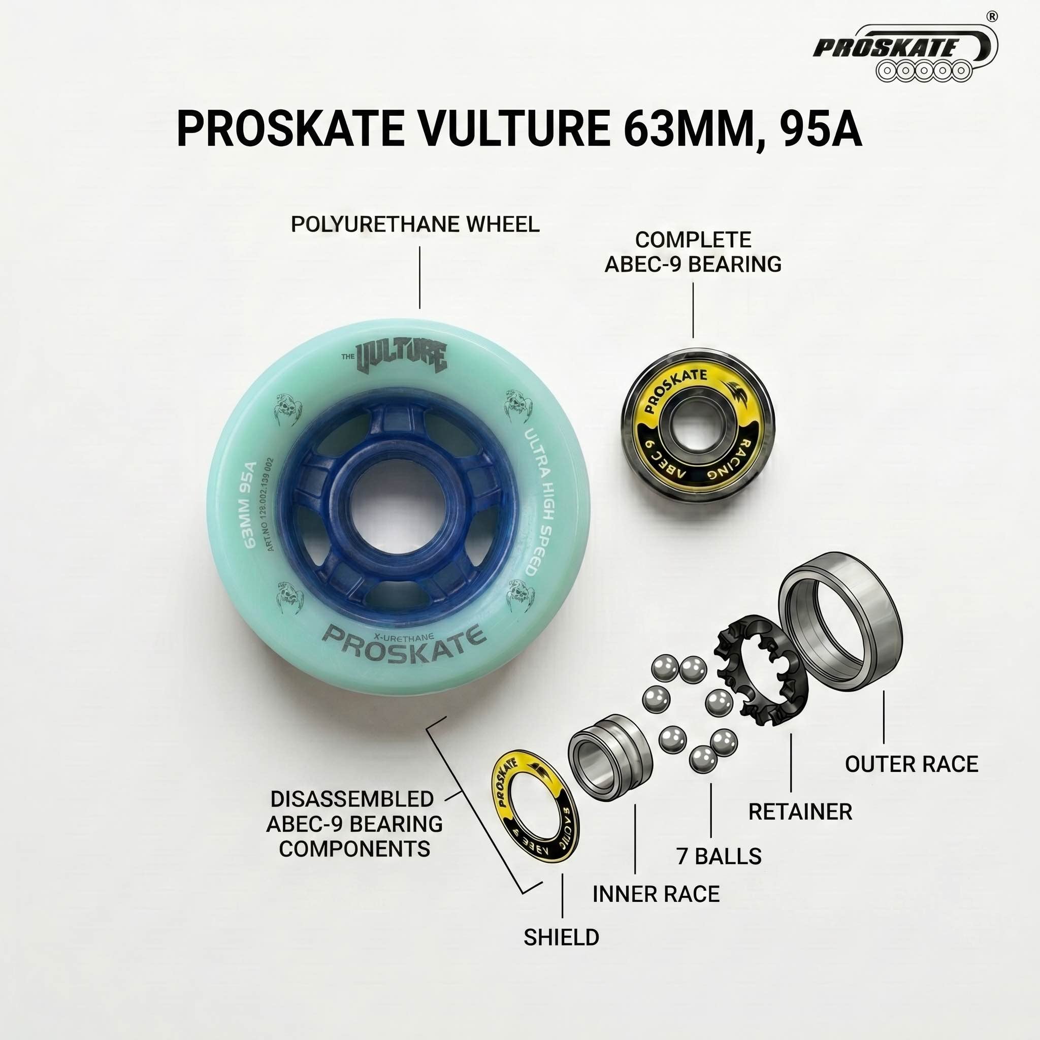 PROSKATE VULTURE QUAD RINK SKATE