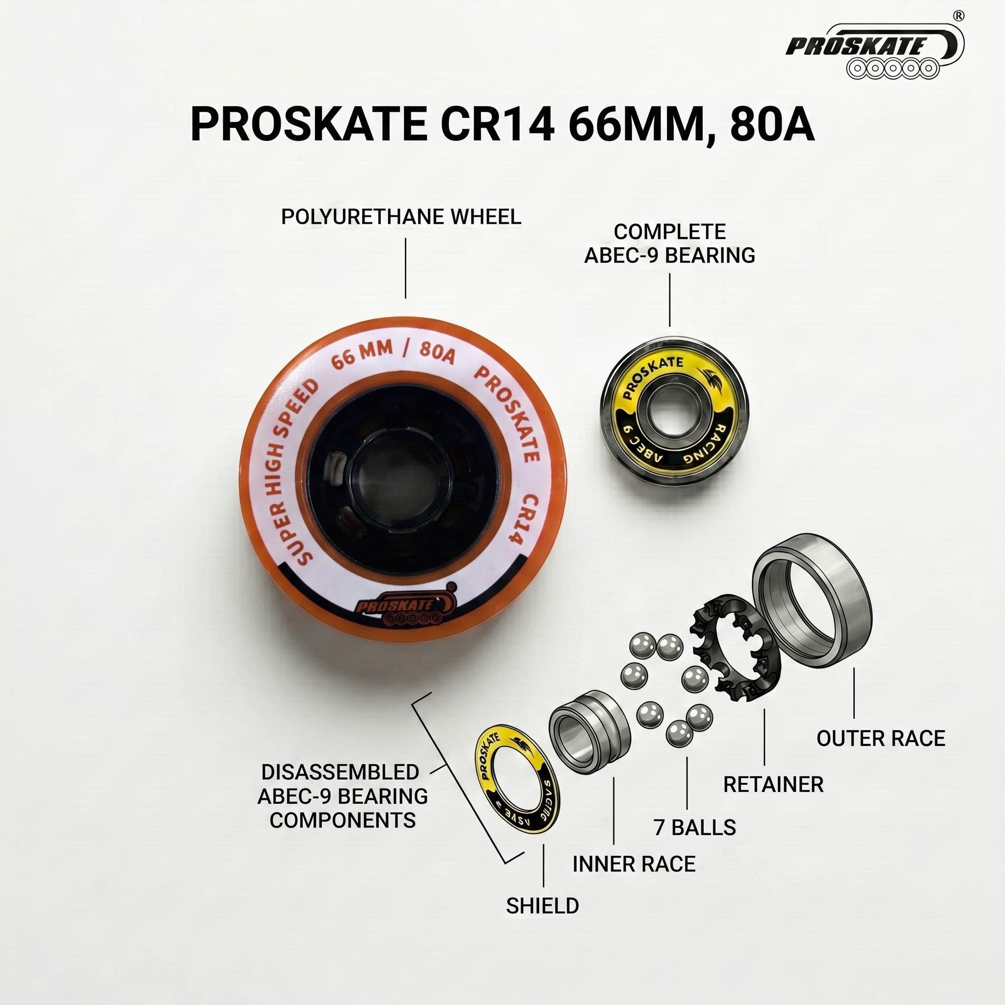 PROSKATE CR14 QUAD ROAD SKATE