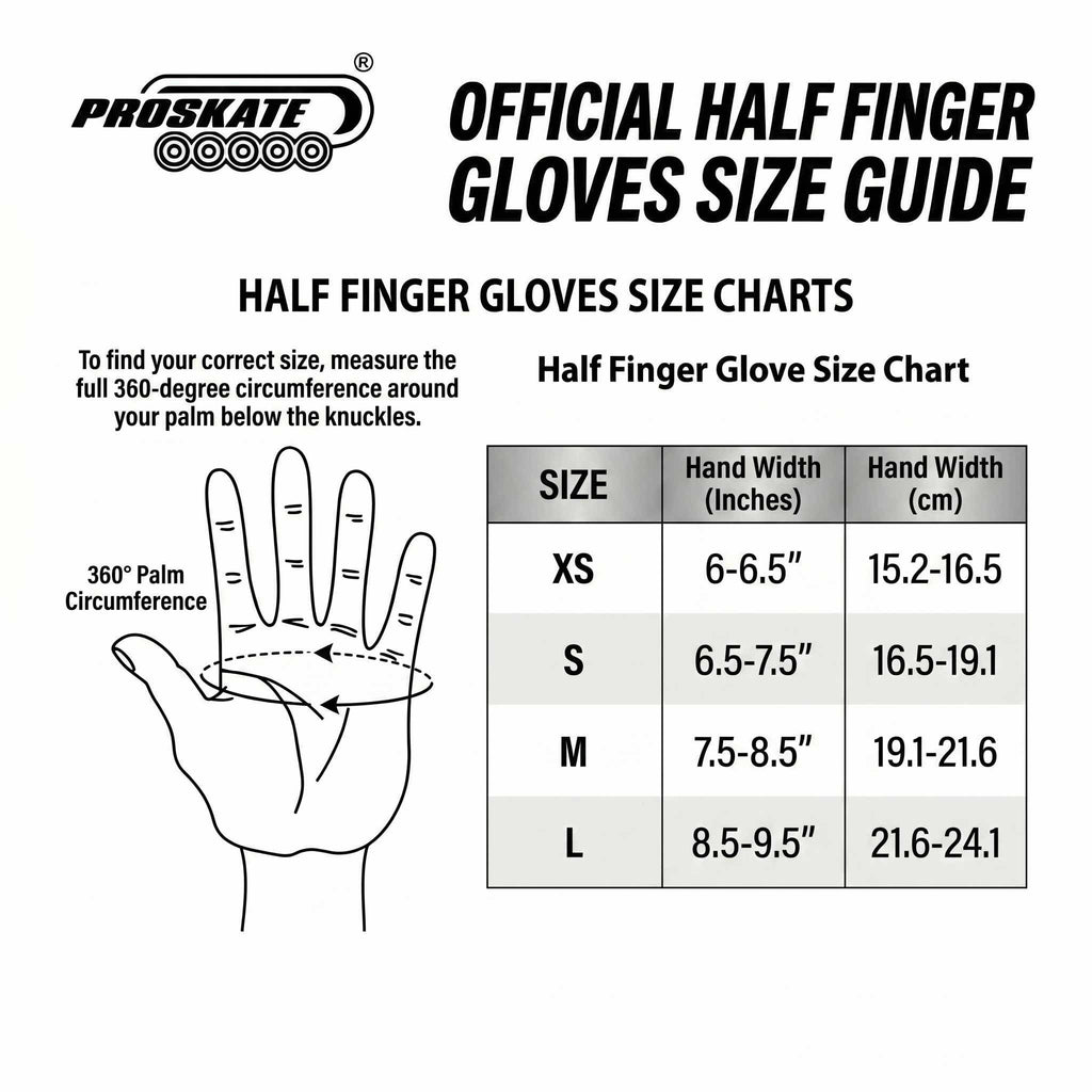 PROSKATE HALF FINGER GLOVE