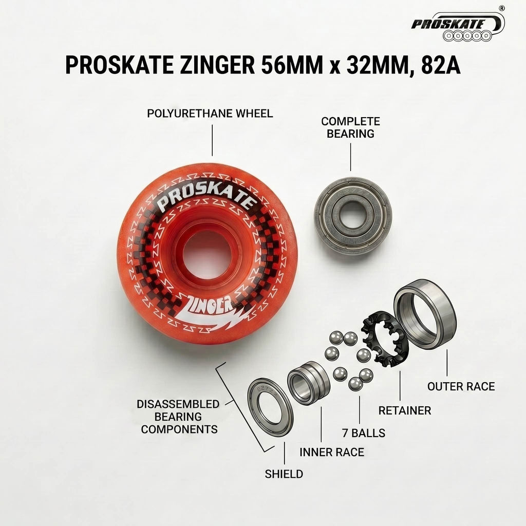PROSKATE TRUST Zinger Tornado Quad Hockey Skate