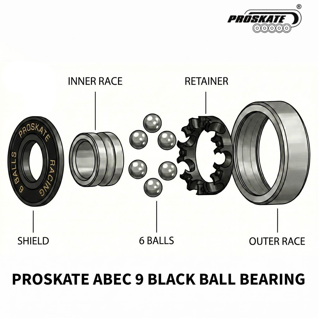 PROSKATE ABEC 9 BLACK BALL BEARING